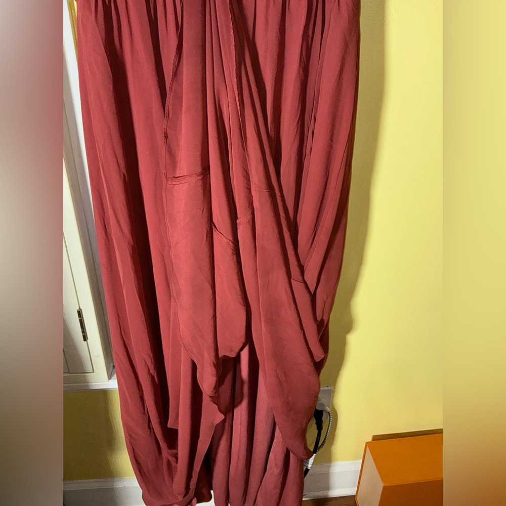 Eva Grecian Evening Gown Rust Measures XL - Picture 8 of 16